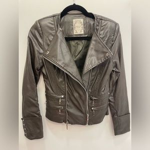 Faux Leather Jacket Sz. S